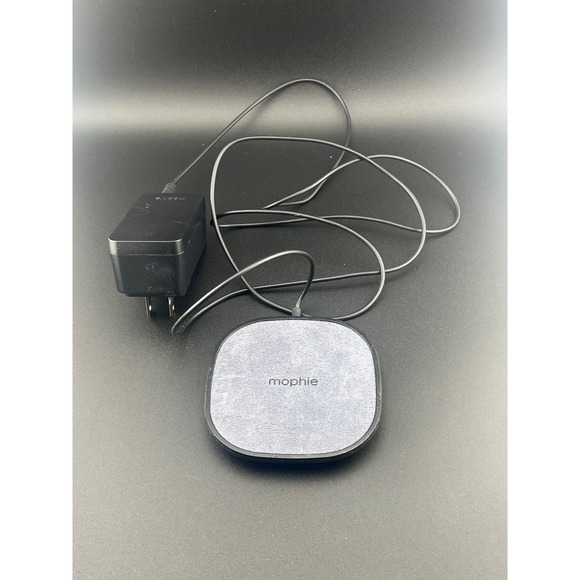 mophie Other - Mophie Wireless Charging Pad Black Gray Fabric Qi Charger with Adapter